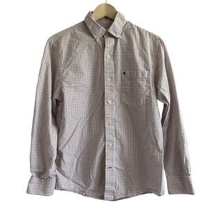 IZOD MEN'S BUTTON DOWN LONG SLEEVE DRESS SHIRT MENS SIZE SMALL Casual Checked‎